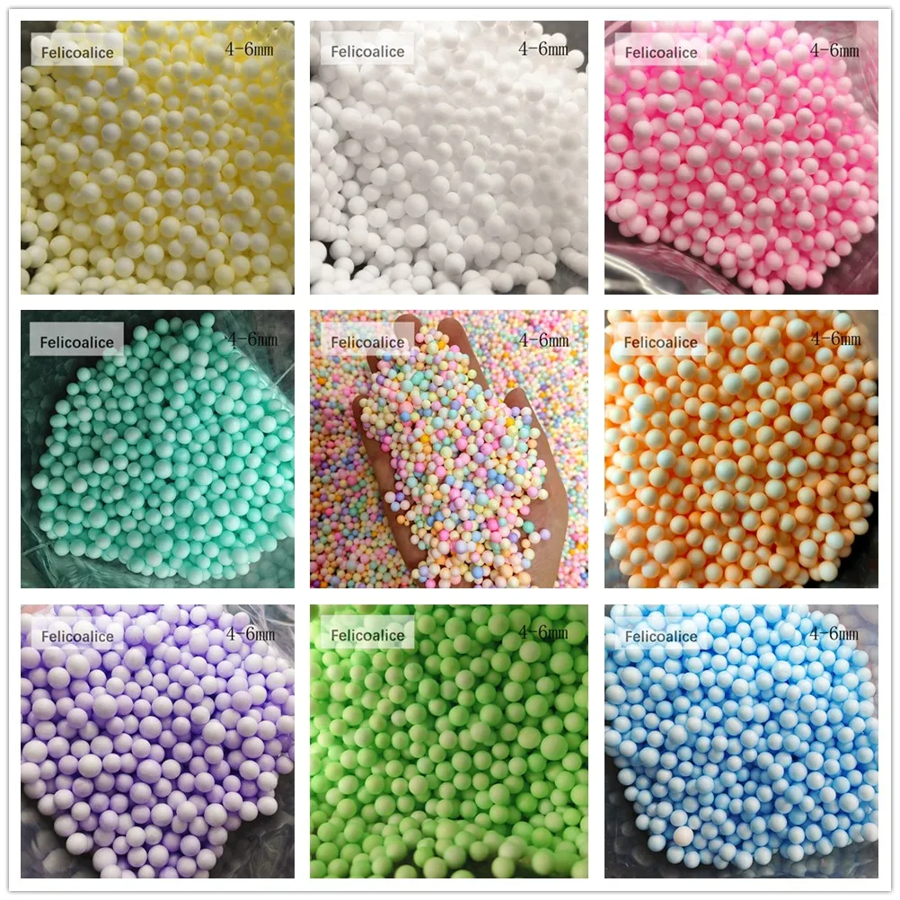 250g 4-6mm Rainbow różne kolory styropianowy wypełniacz piankowy Mini koraliki kulki DIY dekoracje