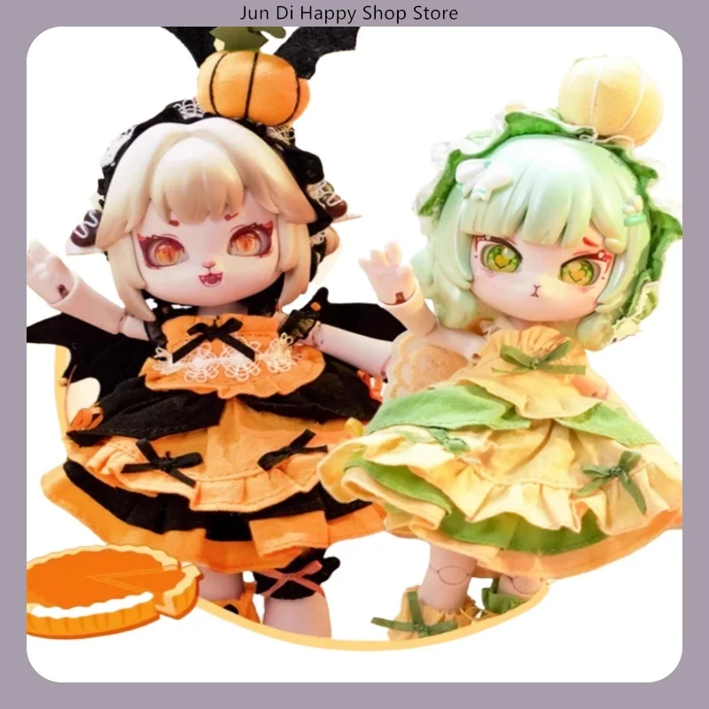 COME4FREE سلسلة الحلوى اليقطين BJD ملابس دمى 1/12 فستان لطيف الزي لفستان الدمية OB11