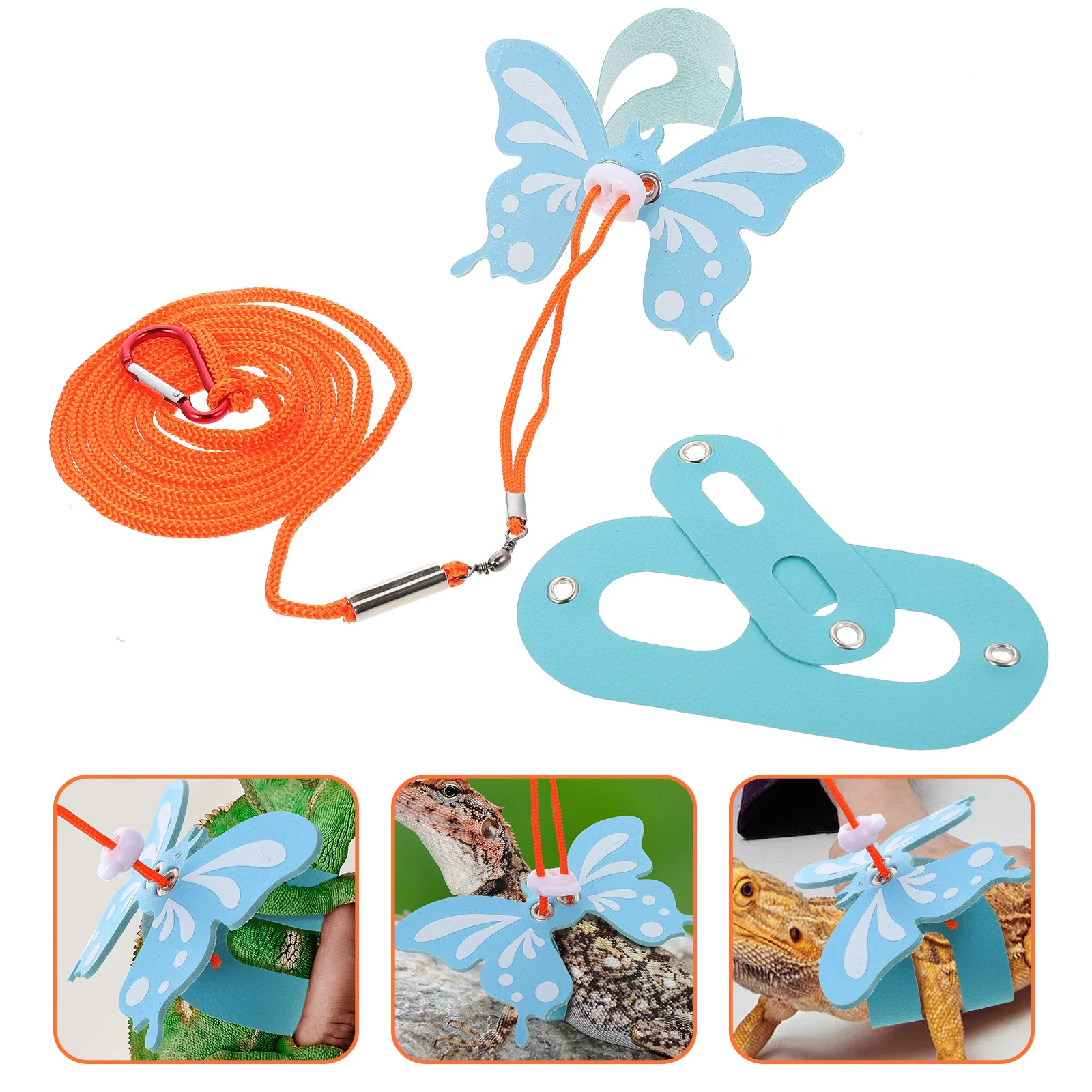 

1Set Lizard Leash Adjustable Lightweight Harness for Bearded Dragon Gecko Reptile Pet Walking Outdoor Use Bearded Dragon Leash