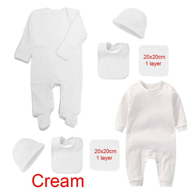 Soft Cotton Newborn Baby Clothing Set Romper Bonnet Bibs Hospital Kit Sleepsuit Jumpsuit Growing One-Pieces Grows Nursery Roupa