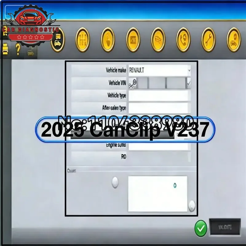 2026 hot selling new  2025 Can Clip V237 Latest Software With Keygen For Renault OBD2 Diagnostic software Auto Repair Software