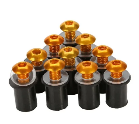 5mm motorcycle Windshield Windscreen Fastener Spike Bolts kit Screw Nuts for SUZUKI SFV650 GLADIUS SV650 TL1000S 600 750 KATANA