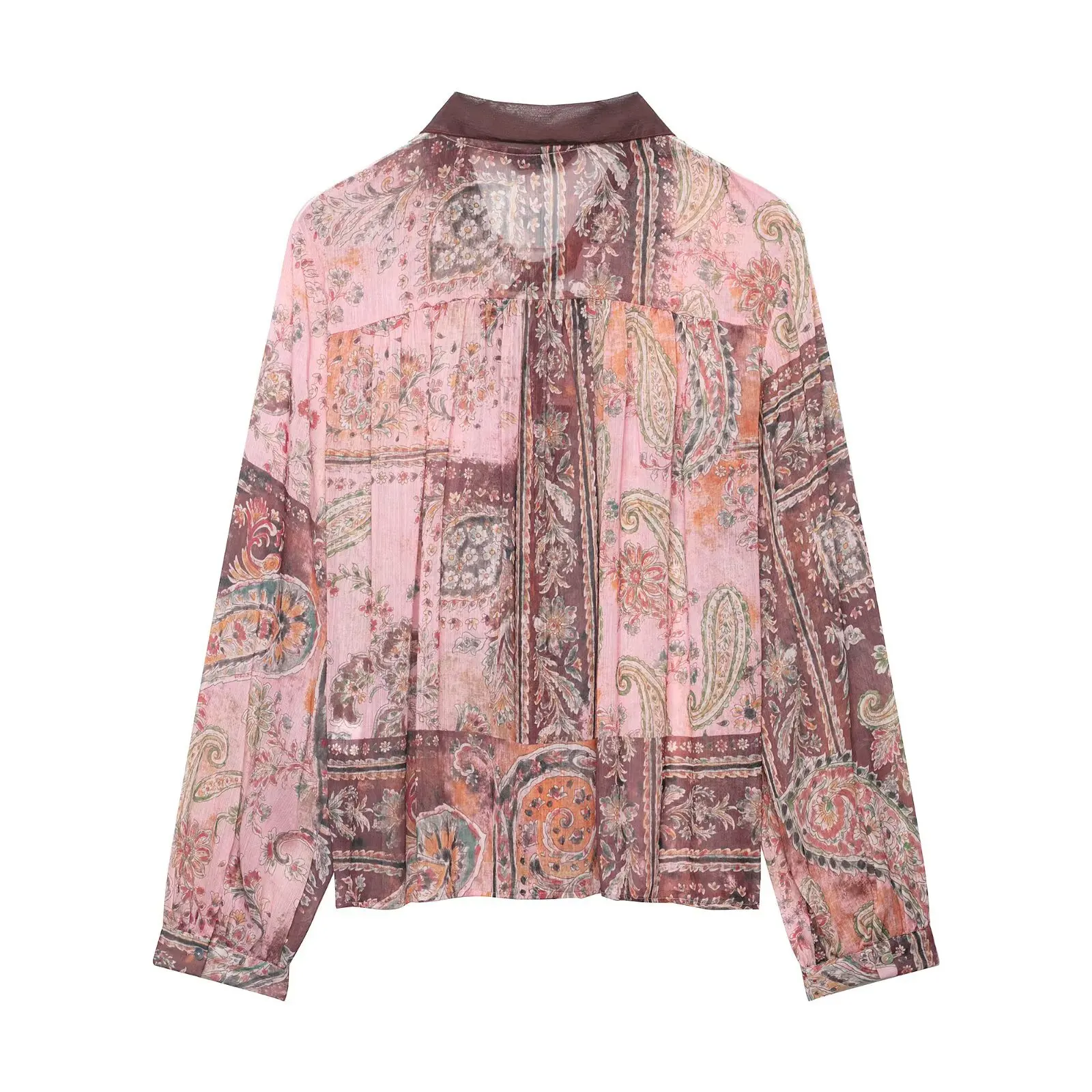 Women's Printed Bow Shirt