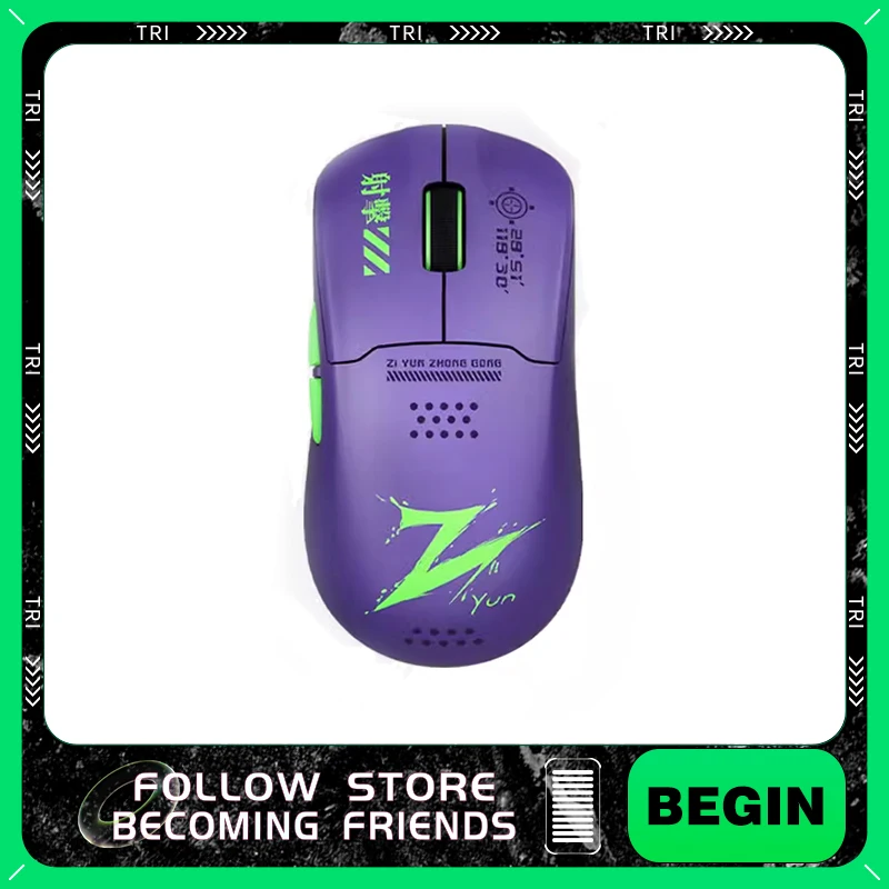 VALKYRIE-M1 Mouse sem fio com RGB Base de Carregamento, 3 Modos, Peso Leve, PC Game Machine, Acessórios Presente, PAW3395 Sensor