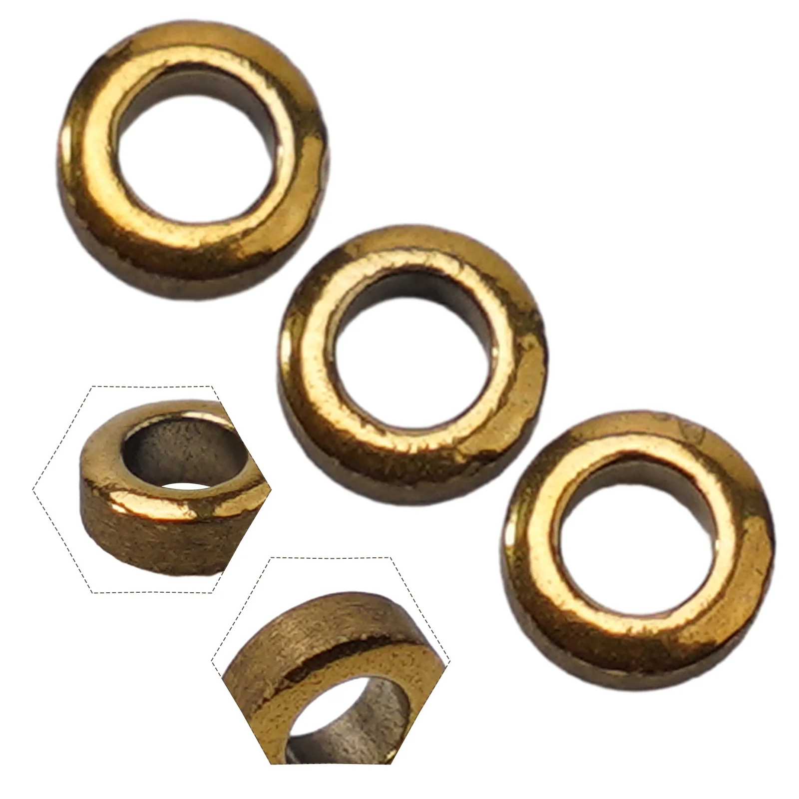 High Quality Rod Guide Ring Parts Wear 3-30# 3pcs Ceramic DIY Fishing Gold Heat Conduction Portable Repair Spares
