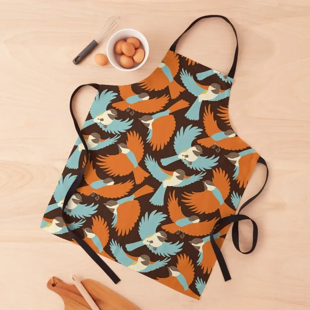 

Chickadees in Brown Apron For Hairdresser carpenter beauty master Apron