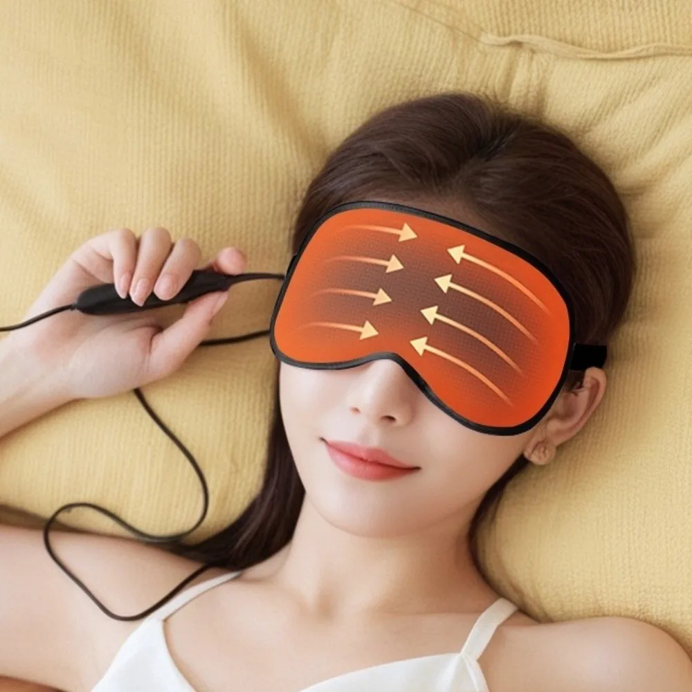 Constant Temperature Heated Sleep Mask Adjustable Timer USB Powered USB Heating Eye Mask Hot Steam Compress Comfortable Fit