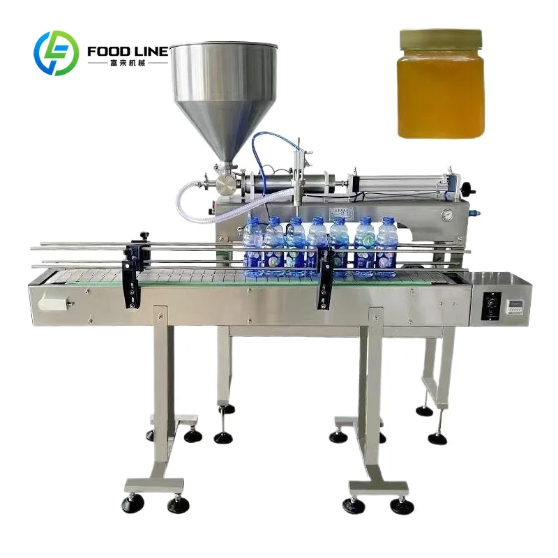 Customized Automatic Yogurt Spice Bottle Milk Can Liquid Paste Filling Machine Production Line with Conveyor from 10-500ml