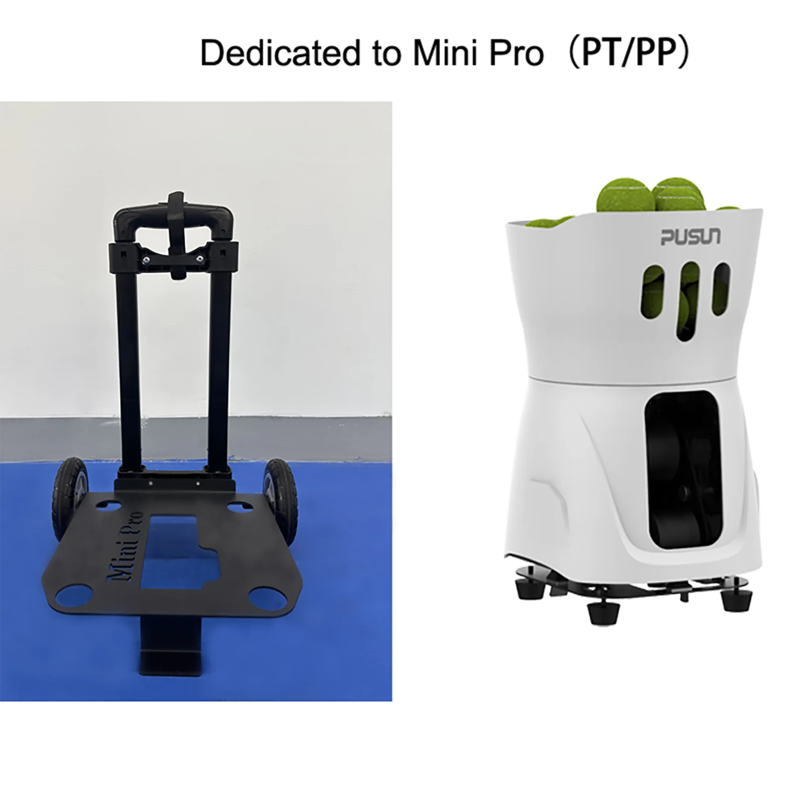 PUSUN Adjustable Hand Truck Cart with Wheels, Dedicated for PP-Mini Pro/PT-Mini Pro, Convenient movement and Easy Installation