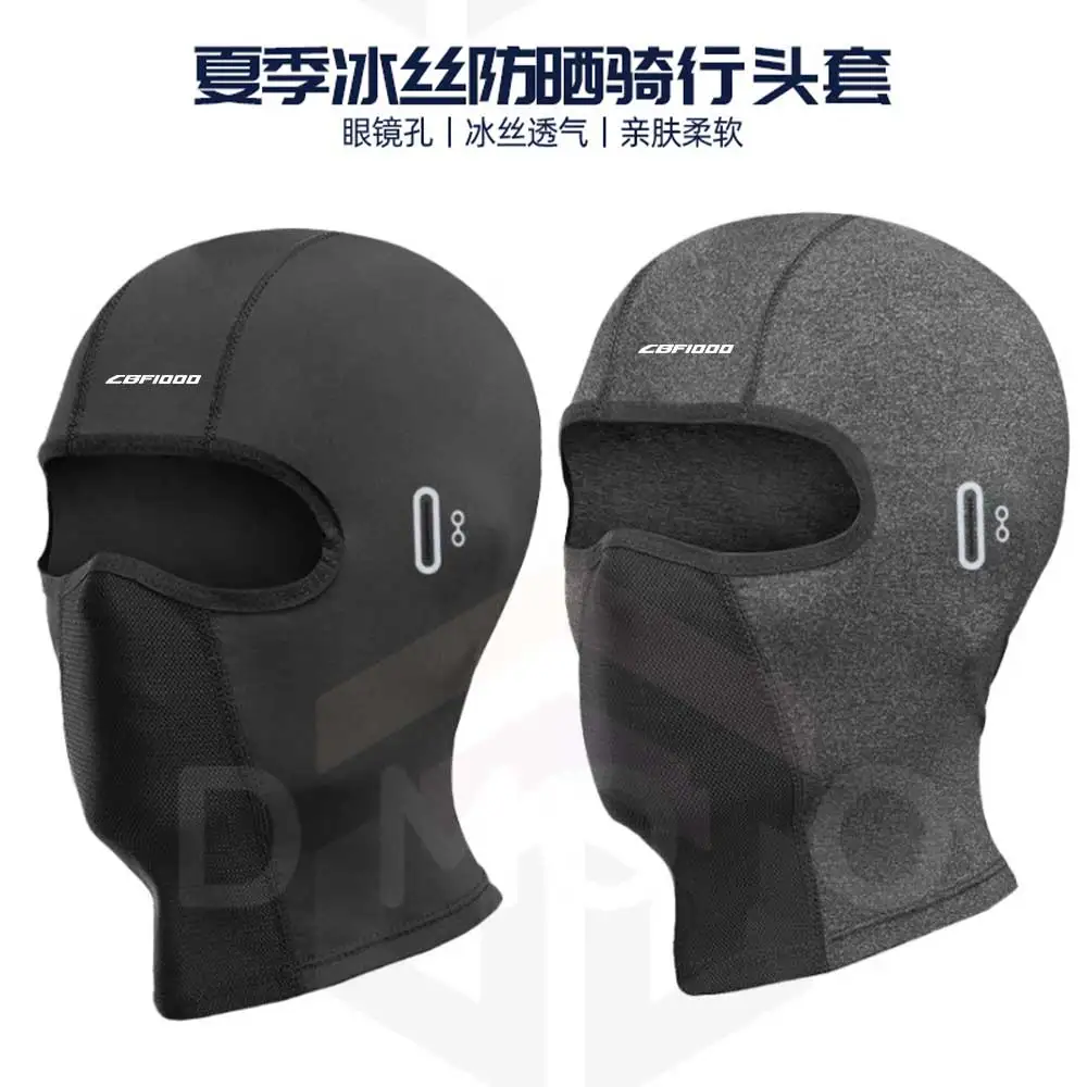 For HONDA CBF1000 Summer Outdoor Motorcycle Riding Headgear, Quick Drying, Breathable, UV Resistant, Sunscreen, Ice Silk Face