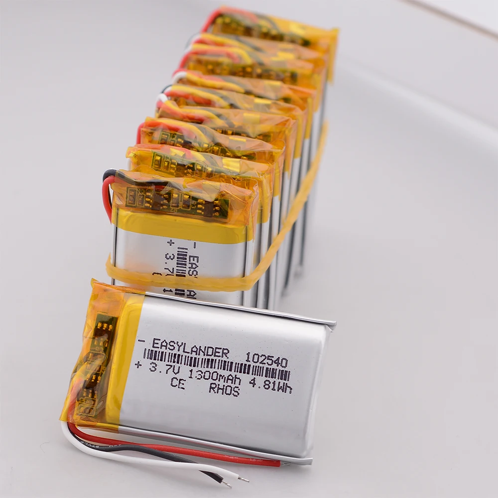 

10 шт./лот, 3 провода, 602540, 3,7 В, 600 мАч, литий-ионный полимерный аккумулятор 302540 402540 502540 102540 702540 802540 902540