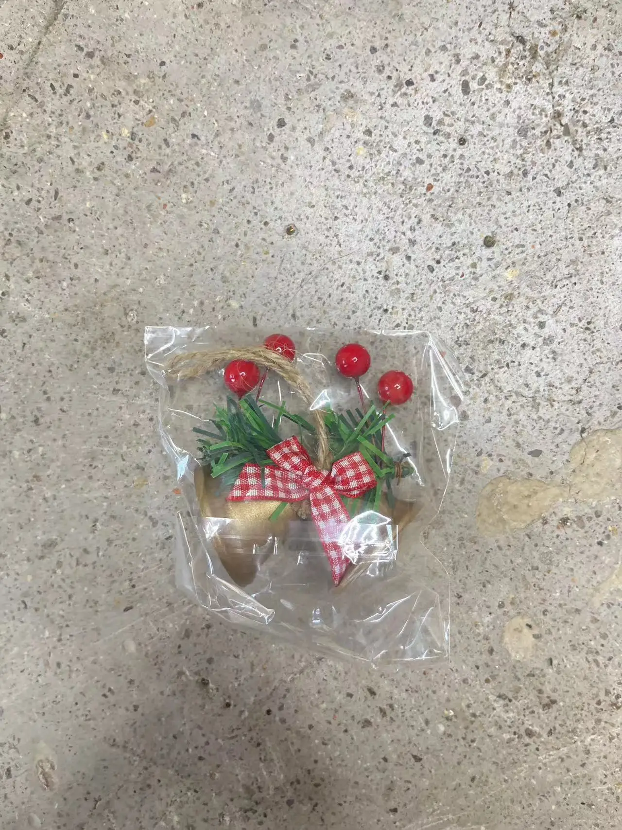 Christmas Hanging Jingle Bells Decoration, Double Bell Metal Ornaments for Xmas Tree, Window, Holiday DIY Craft Decor