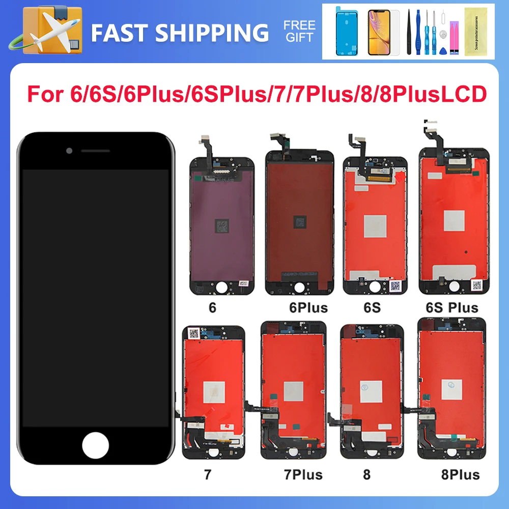 For iPhone 6 6S 7 8 Plus LCD Display Touch Screen Digitizer Assembly Replacement Tested For iPhone 6SPlus 7Plus 8 LCD Display