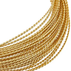 1Roll 20 Gauge 23Ft Tarnish Resistant Brass Craft Wire Round Twist Gold Jewelry Wire for Necklace Bracelet Making