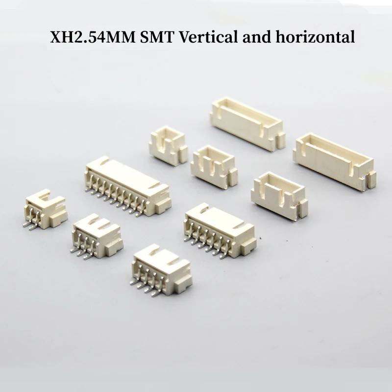 XH2.54MM connector 10 PCS SMT patch vertical horizontal connector female socket high temperature resistant 2-12P socket