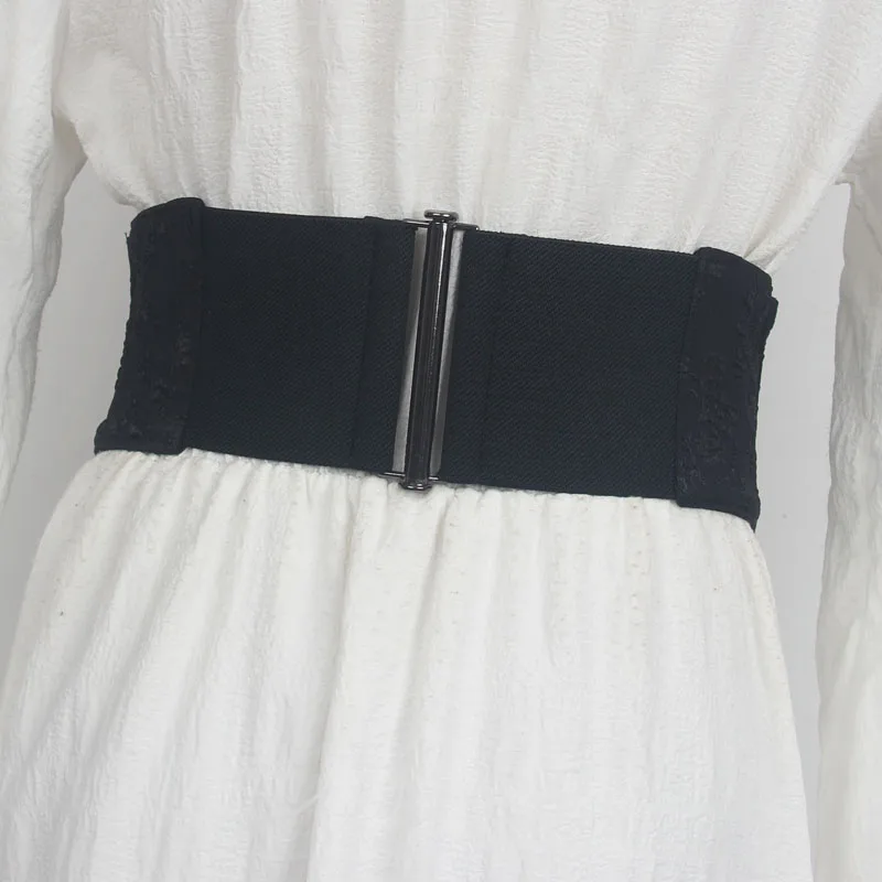 Retro Tassel Decorative Hanfu Wide Waist Belt Women's Dress Sash Floral Embroidery Waist Seal Ethnic Style Versatile Accessories