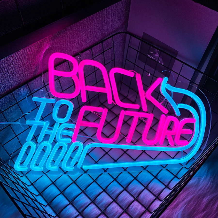 Back To The Future Neon Sign, Used For Wall Decoration, Led Retro Movie Neon Usb Operation, Game Room, Man Cave, Bar Decor.