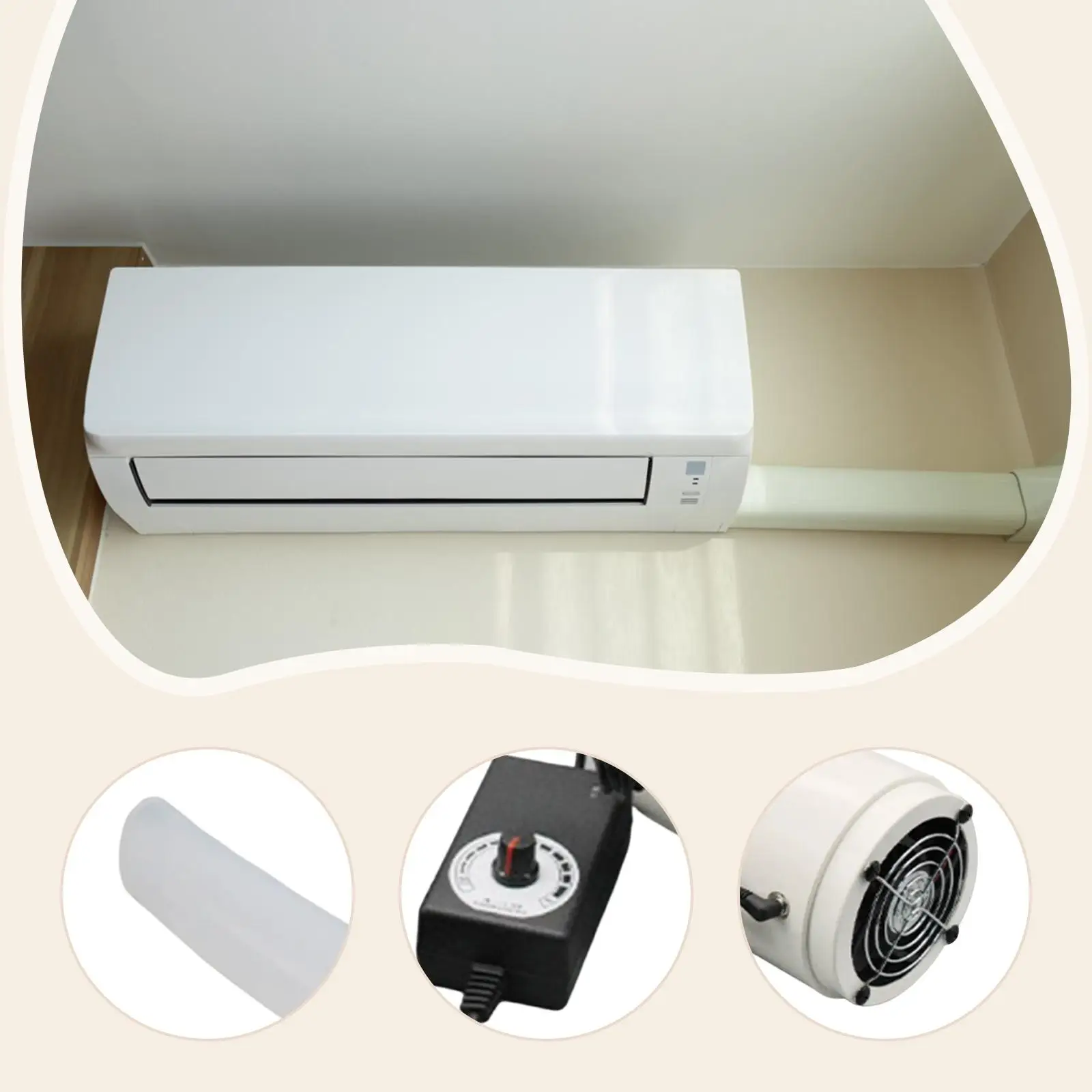 مروحة عادم بفتحة تكييف الهواء عملية، عالية الأداء، ممتازة، متينة، ترشيح متعدد، مروحة هواء منعش منزلية