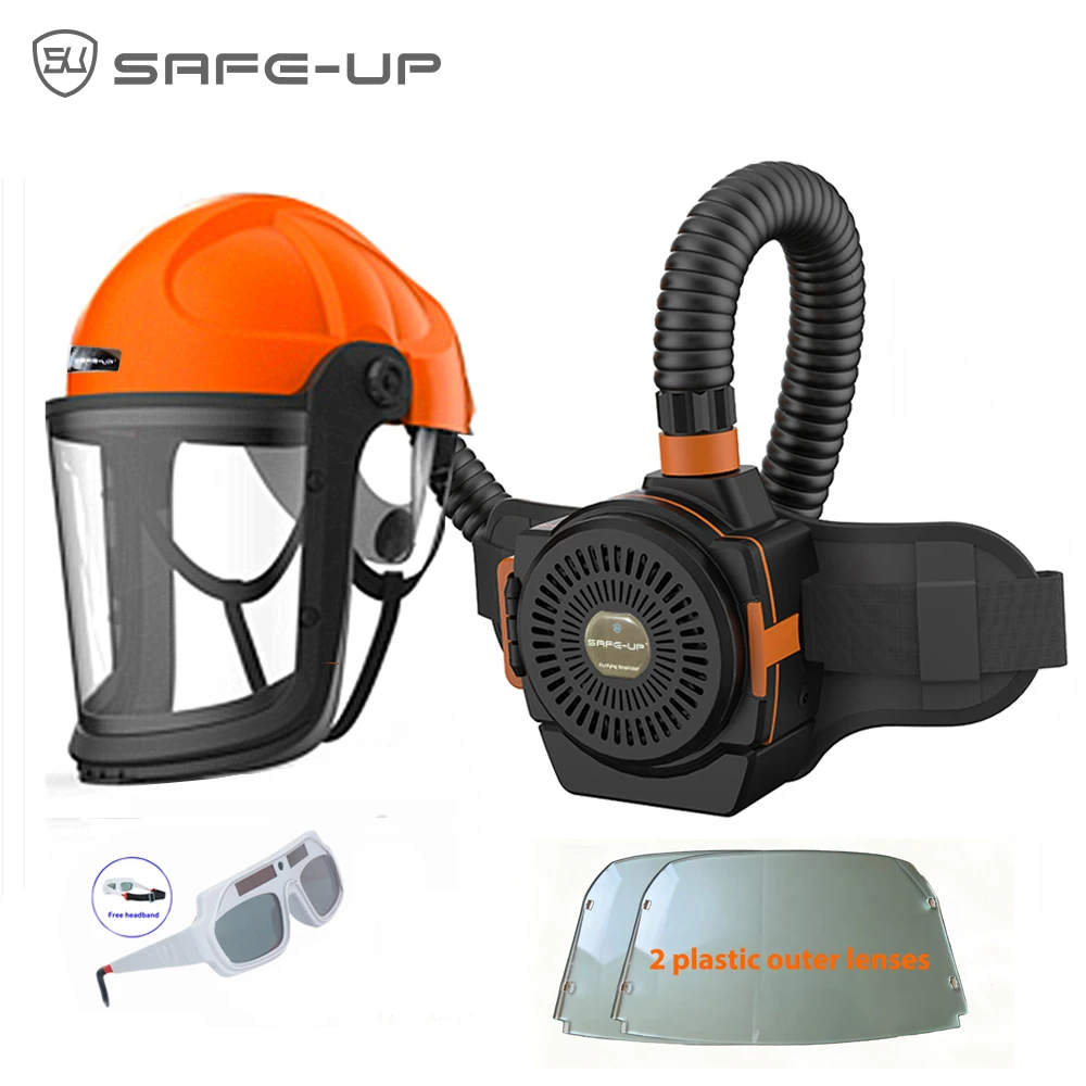 

Welding Helmet with Respirator True Color Welder Protective PAPR Auto Darkening Welding Mask Air Purifying System