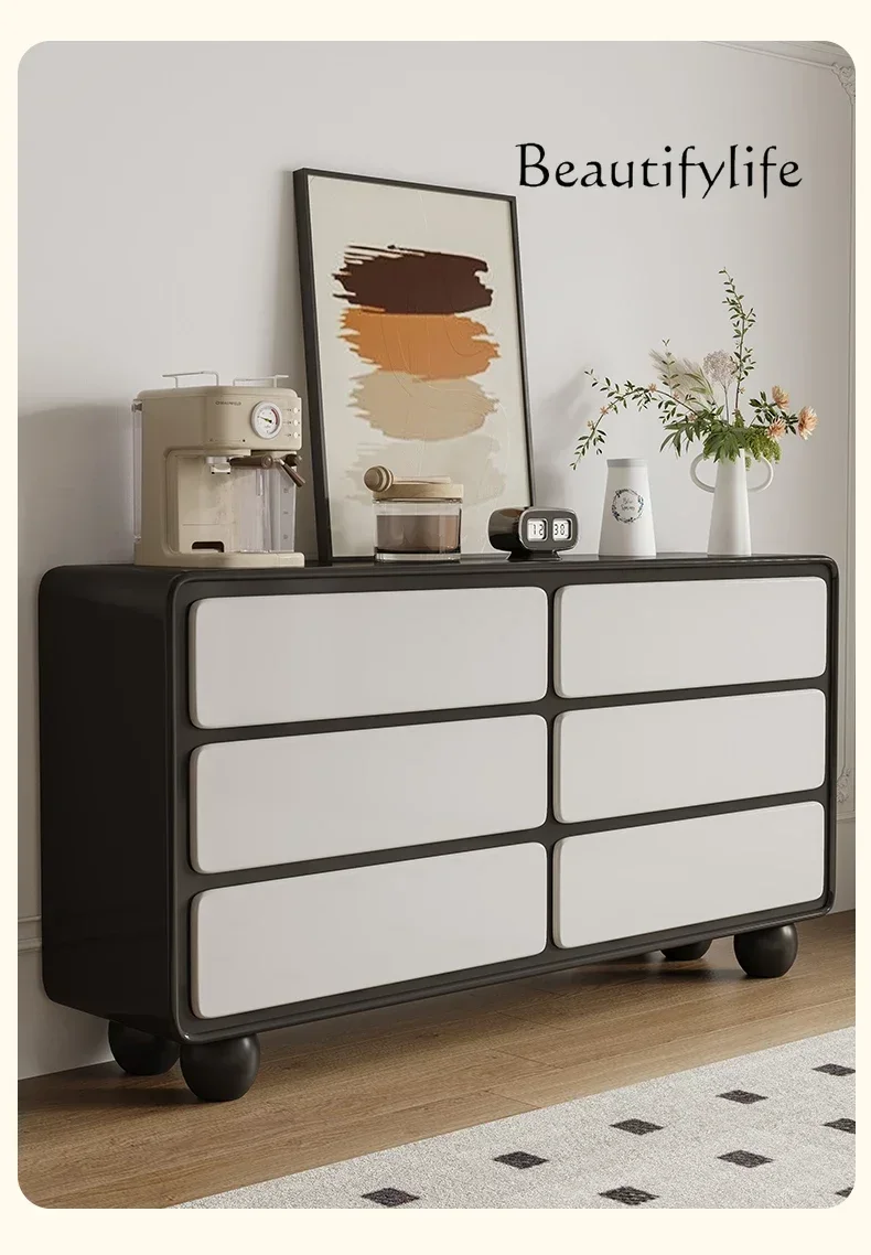 A Nordic Solid Wood Chest Of Six Drawers Home Living Room Simple Locker