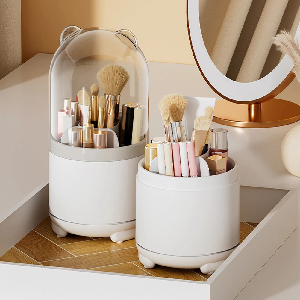 

Multipurpose Brush Holder Rotatable Makeup Organizer Storage Box Pens Brushes Small Items Home Office School