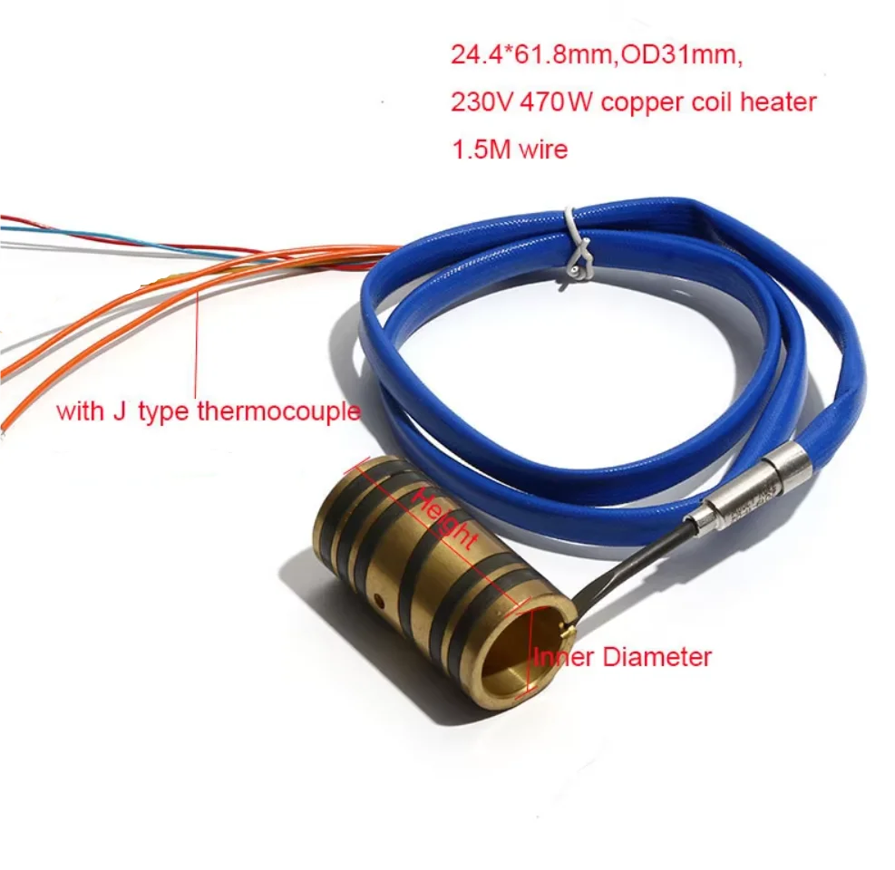 LUJINXUN Maßgeschneiderter J-Typ-Federschirmdraht-Thermoelement-Sensor M12, 3 m Draht, 8 mm Sondedurchmesser, 3 Stück