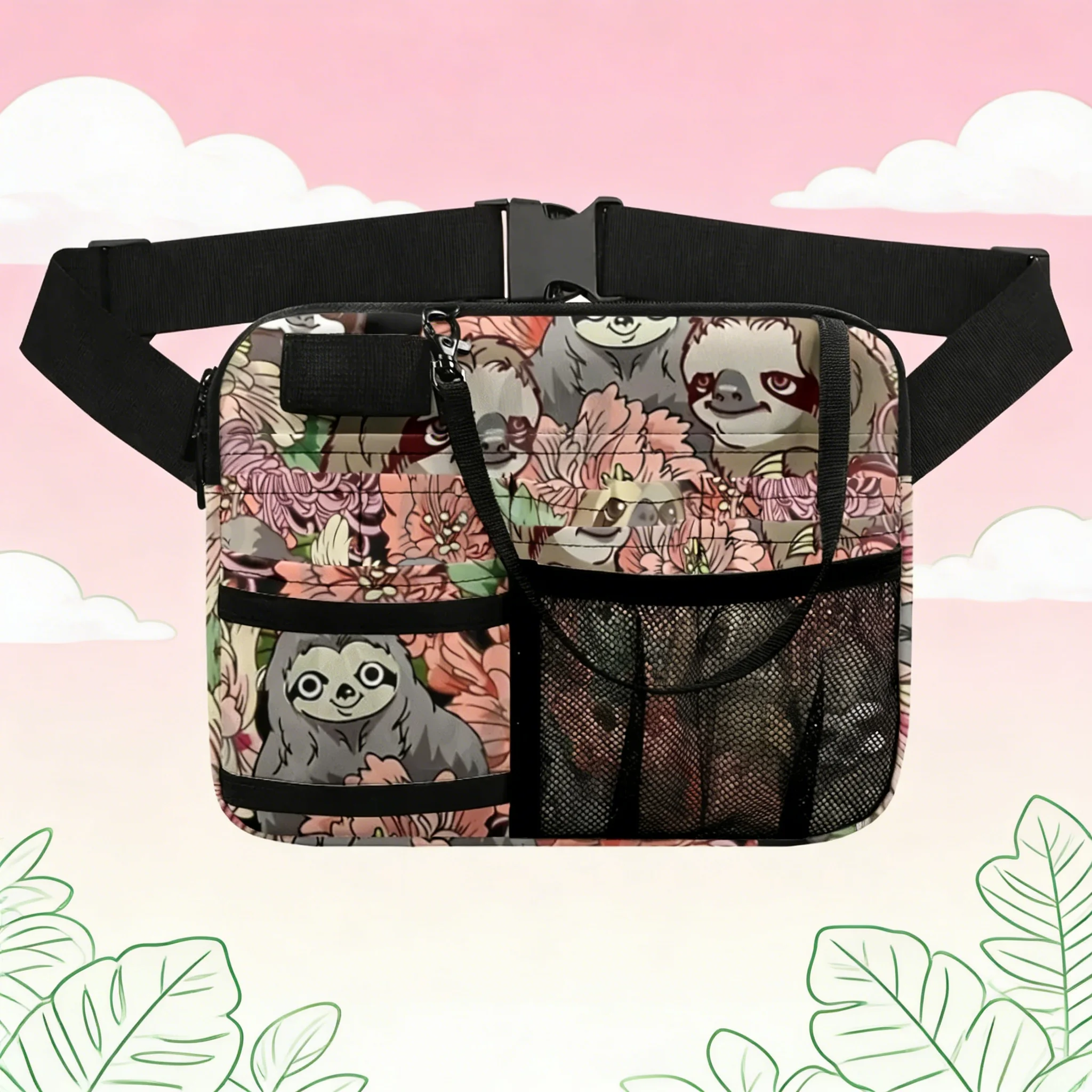 

Stethoscope Print Waist Bag, Medical Nurse Fanny Pack, Adjustable Tool Pouch