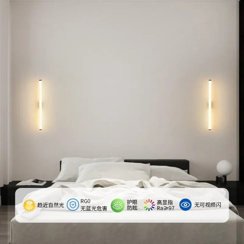 Mirror Wall Lamp Nordic Modern LED Wall Light Long Model Sconces Indoor Lighting Room Decor For Barhroom Bedroom Living Room