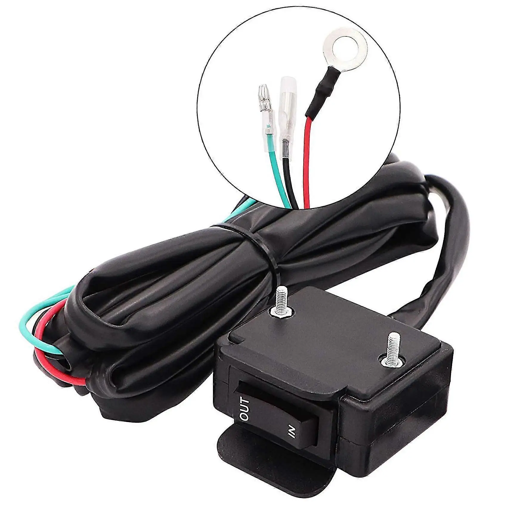 12v ATV UTV Winch Rocker Thumb Switch With Mounting Bracket Handlebar for All Winches Professional