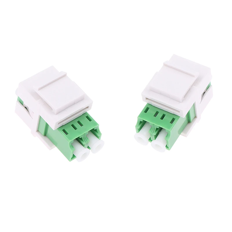 LC Fiber Optic Keystone Coupler Jack | UPC Duplex OM3/OM4 Compatible LC To LC Multimode Fiber Coupler