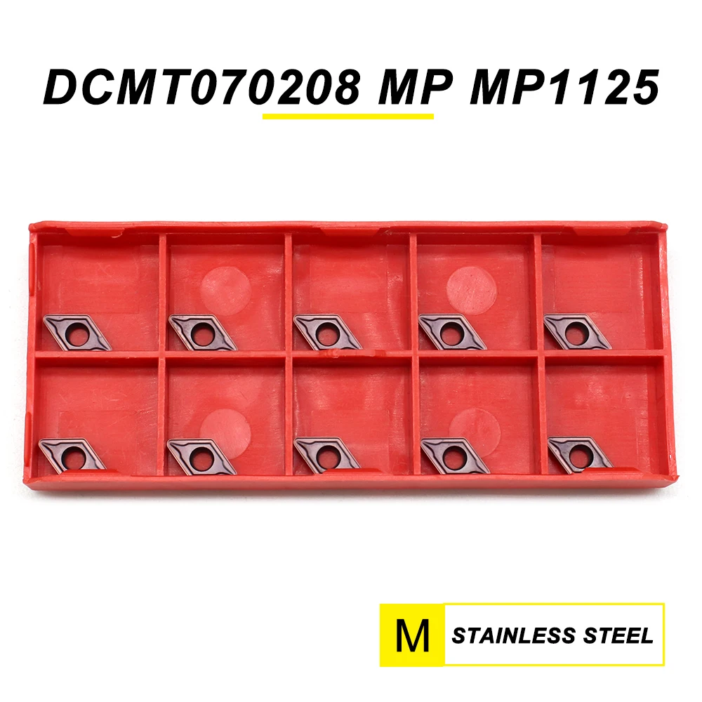 DCMT 070208 التنغستن شفرات من الكربيدات آلة خرط تعمل بالتحكم الرقمي بواسطة الحاسوب لالفولاذ المقاوم للصدأ DCMT070208 MP MP1125 كربيد إدراج أداة تحول الداخلية
