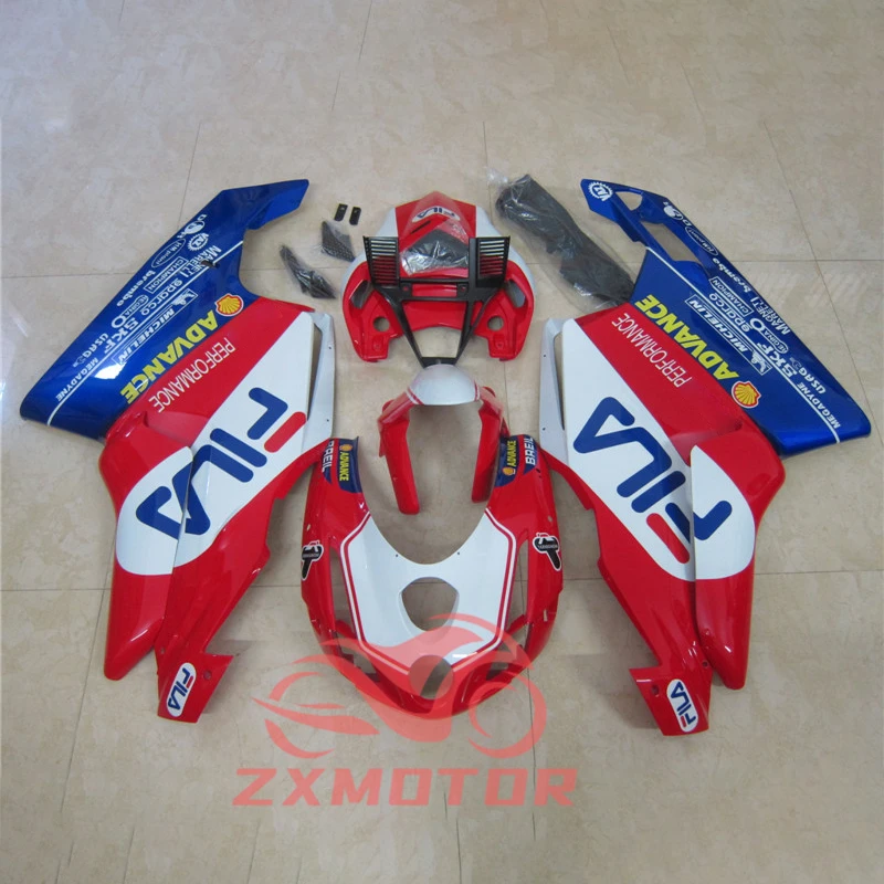 For Ducati 749 999 2003 2004 Injection Fairings 03 04 Aftermarket Motorcycle Racing Customized ABS Plastic Prime Fairing Kit