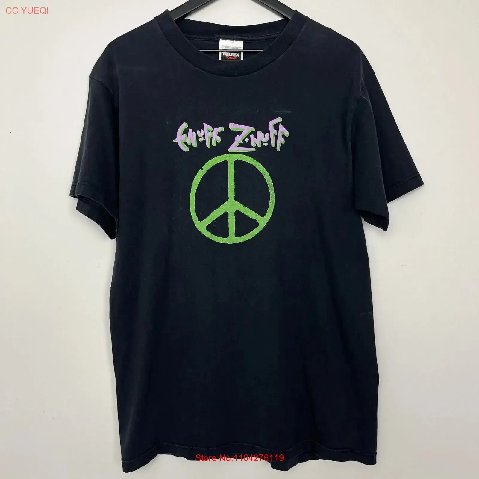 Vintage 90 s Enuff Z Nuff Band T shirt vintage Washed designer clothes homme Top For Everyday Wear Breathable Soft Slightly