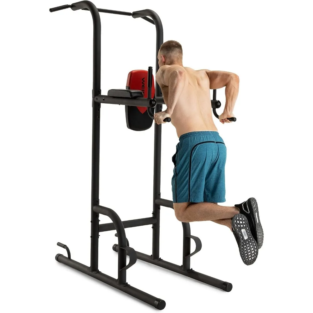 

Power Tower with 4 Workout Stations User Capacity Training Equipment Exercise At Home Gym Equiptment Fitness Machine Dip Stands