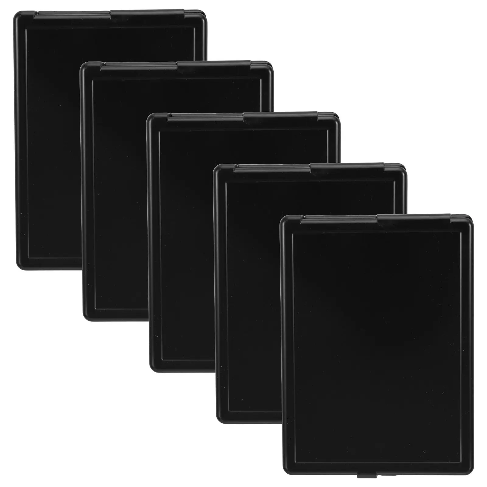 

5Pcs Elegant Medal Display Box Plastic Shadow Box with Black Sponge Pad for Rings Pins Badges Trophies Commemorative Awards