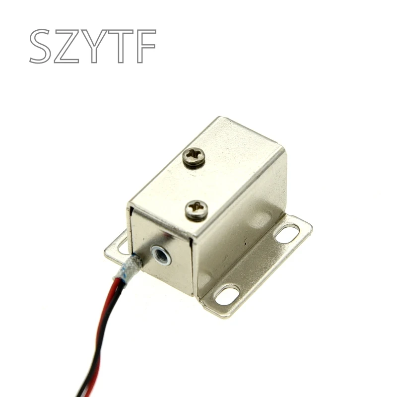 12V DC Mini 2728 Small Solenoid Lock Electromagnetic Electric Control Cabinet Drawer Lock Intelligent Auto Lock Home Improvement