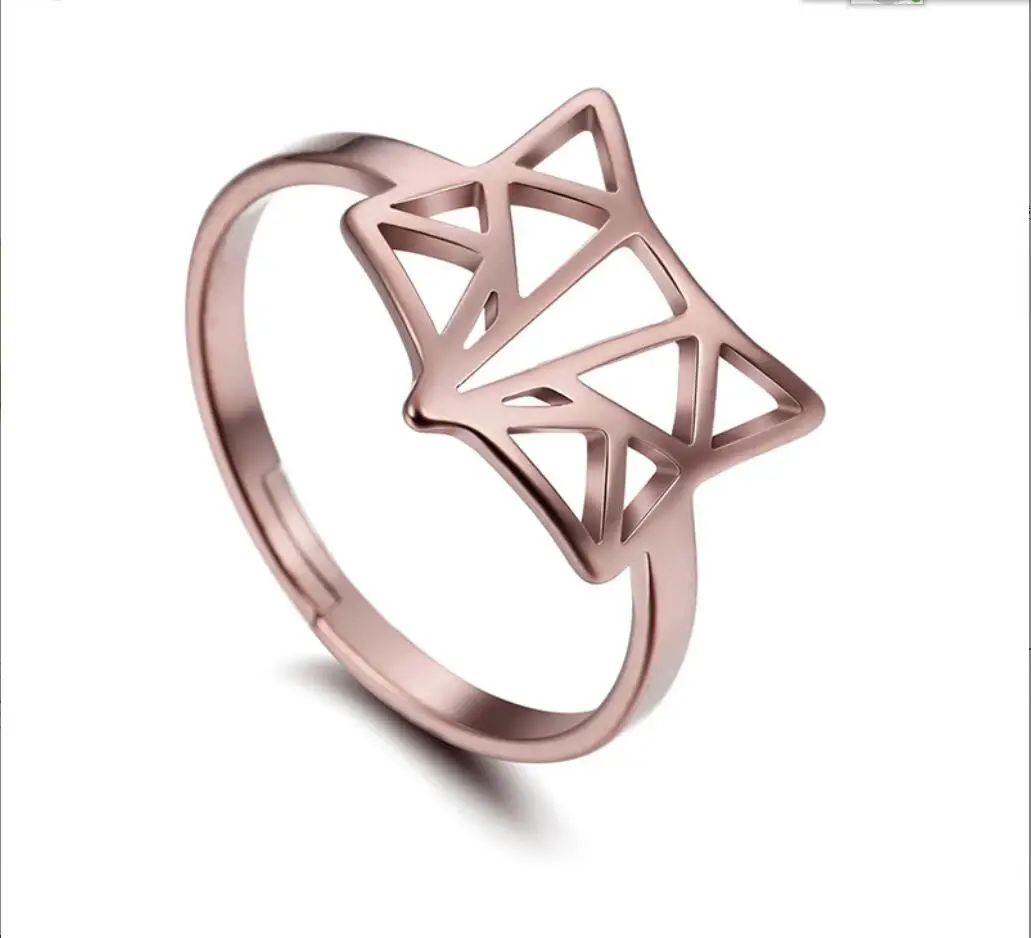 1PC Luxury Frosted Fox Open Adjustable Cuff Finger Rings For Women Girl New Fashion Jewelry Bosom Friend Gift Party F1070