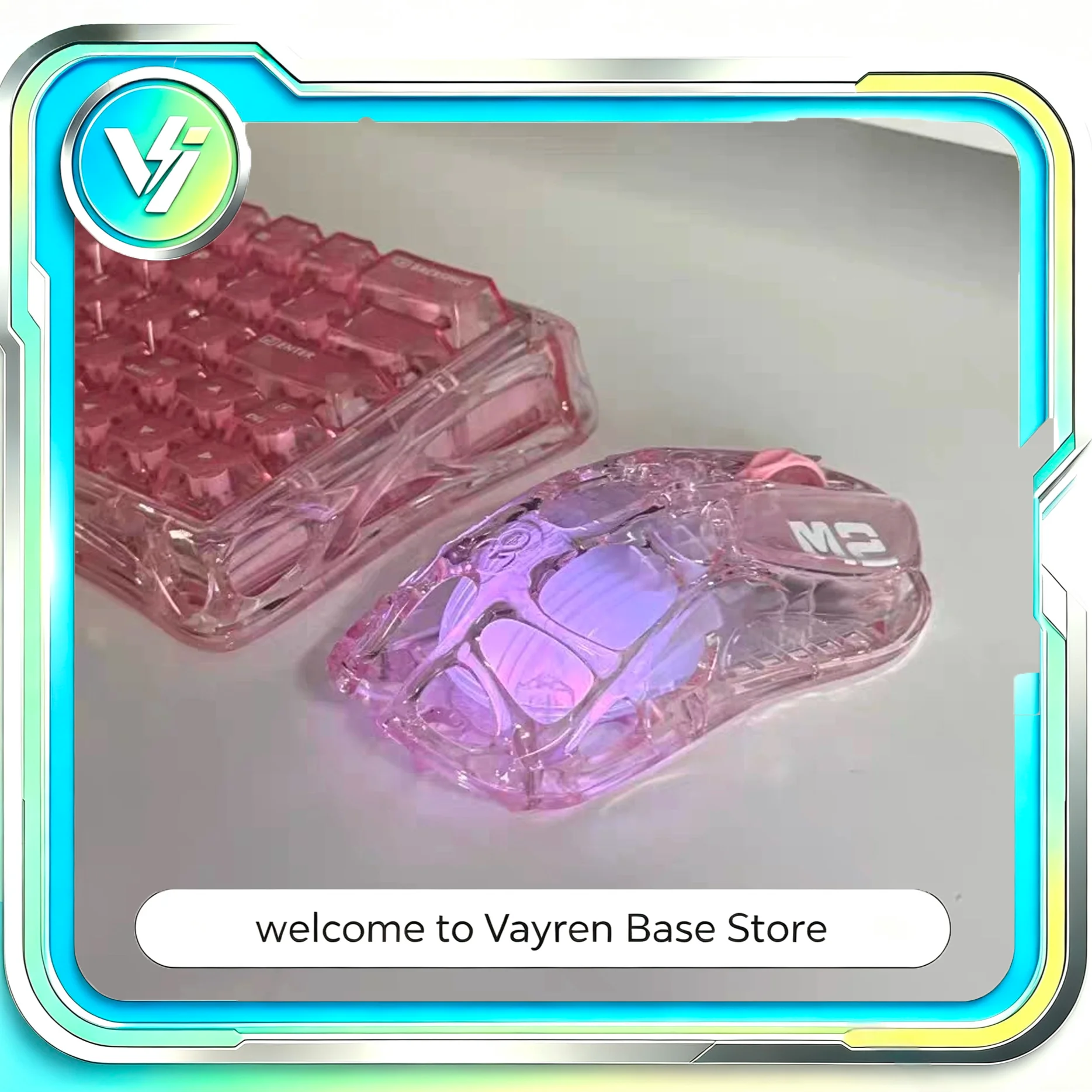 M2 Mercury Opaline White Gaming Mouse 3395 Sensor Tri Mode 29 Holes Magnesium Alloy for Home Desktop Gaming Enjoyment