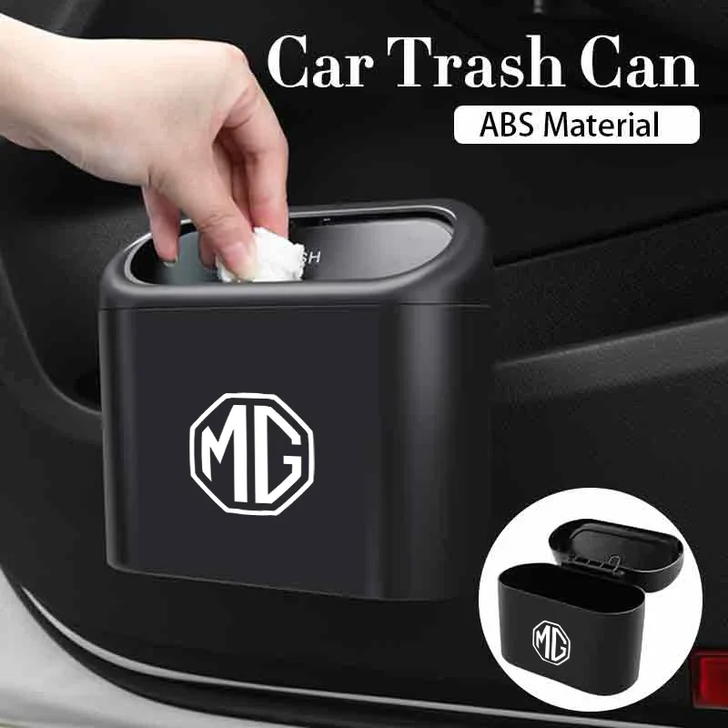 1Pcs MG Car Garbage Bin ABS Mini Trash Can For MG4 MG ZS MG HS MG5 MG7 Car Interior Storage Accessories