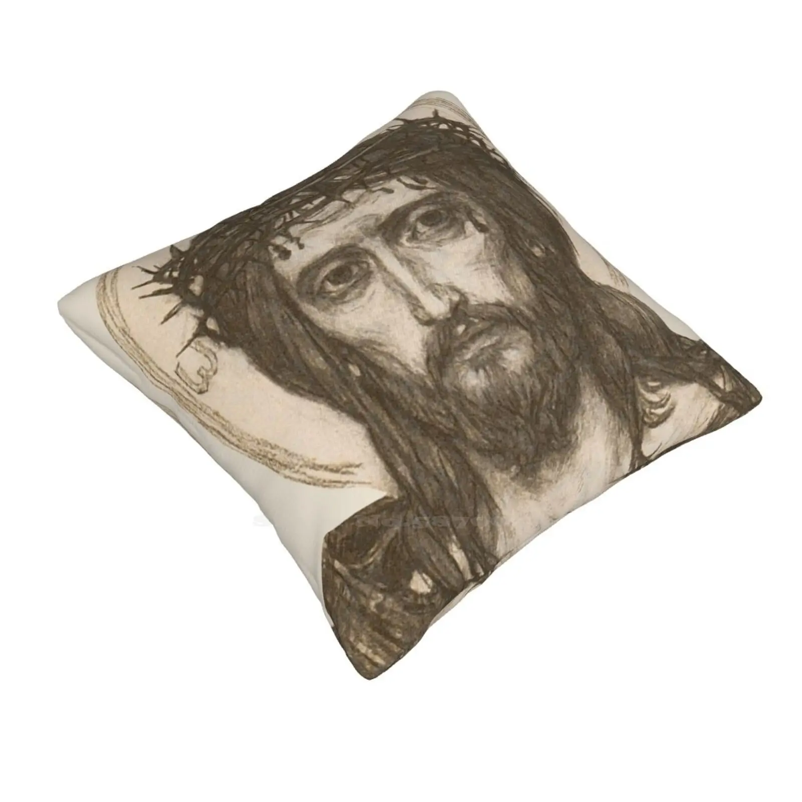 Vasnetsov Jesus Christ Savior In The Crown Of Drawing Sepia Original Fine Arts Hd High Quality Home Sofa Car Waist Throw