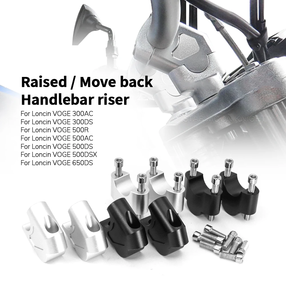 Motorrad Lenker Riser Drag Lenker Klemme verlängern Adapter für Loncin Voge 300ac 300ds 500r 500ac 500ds 500dsx 650ds