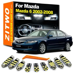 ZITWO 12Pcs LED Interior Dome Map Light Kit For Mazda 6 Mazda6 GG GY 2002 2003 2004 2005 2006 2007 2008 Trunk Lamp Accessories