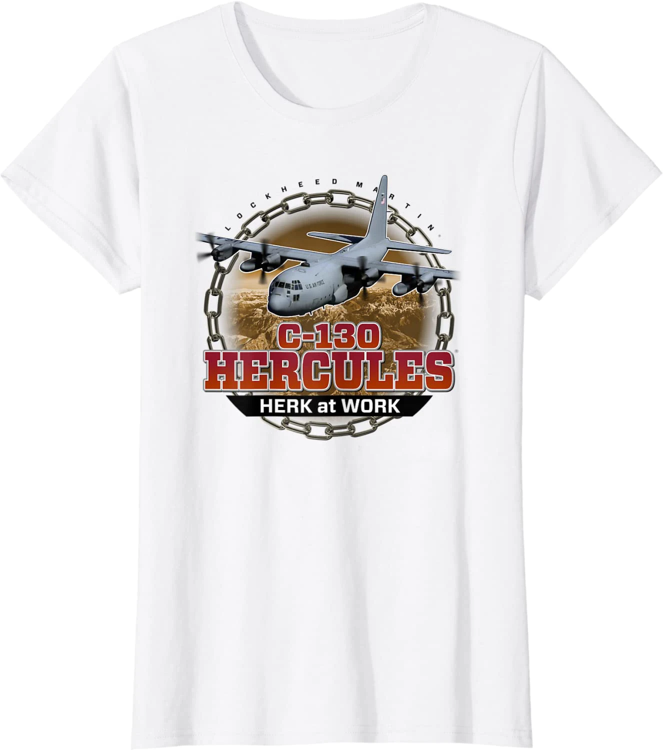 Herk At Work C-130 Hercules Transport Aircraft T-Shirt 100% Cotton O-Neck Summer Short Sleeve Casual Mens T-shirt Size S-3XL