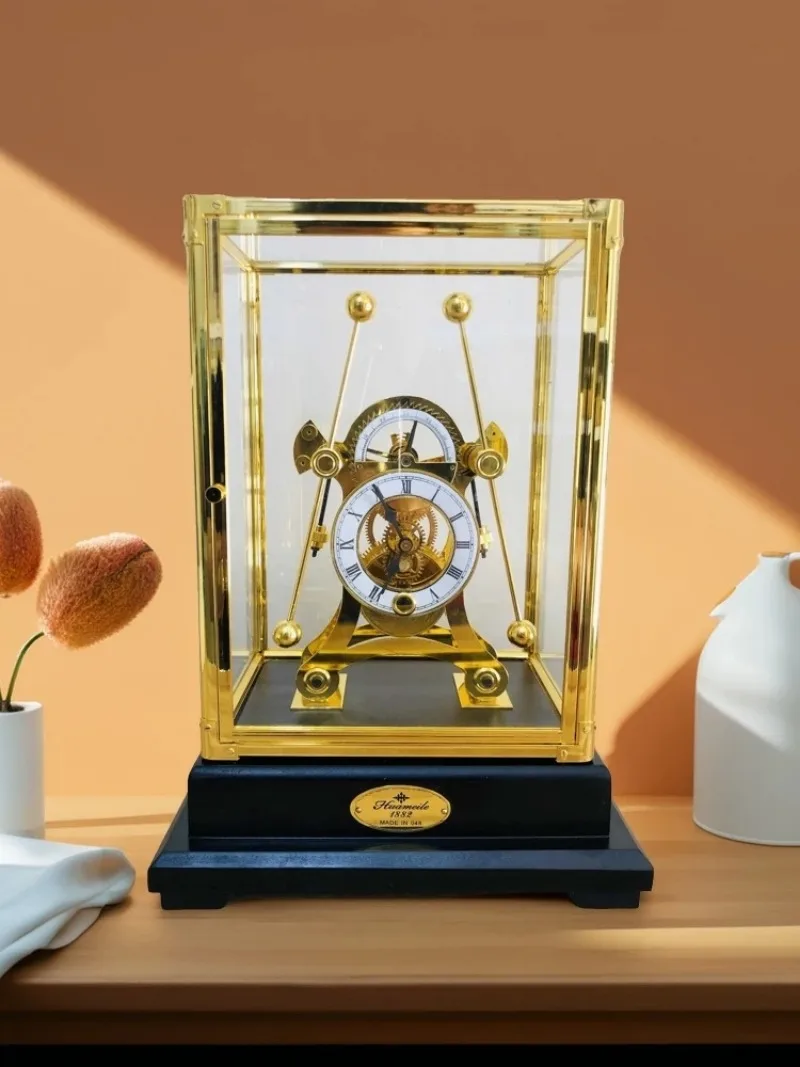 Retro Tischuhr Tischplatte Vintage klassische Schlafzimmer Schreibtischuhr ästhetische elegante Tischuhren Pendel Wohnzimmer Home Decor