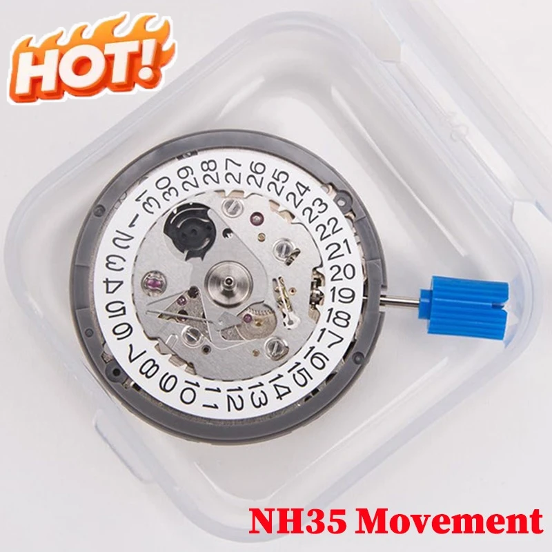 Hot NH35 Automatic Mechanical Movement High Accuracy 24 Jewels Mod Watch Replacement NH35A Date At 3H 3.8H 6H