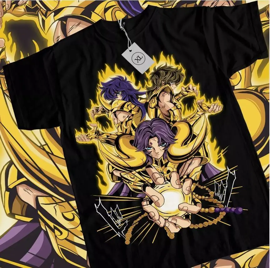 Saint Seiya T-shirt knights Of the Zodiac Hyoga Ikki Anime Shun Shirt All Size