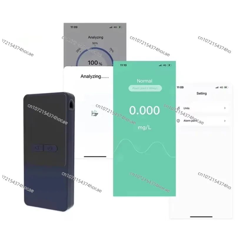 كاشف DUI الاحترافي متعدد الألوان لخلية الوقود AT808 جهاز تحليل الكحول المتقدم المتصل بالبلوتوث #3