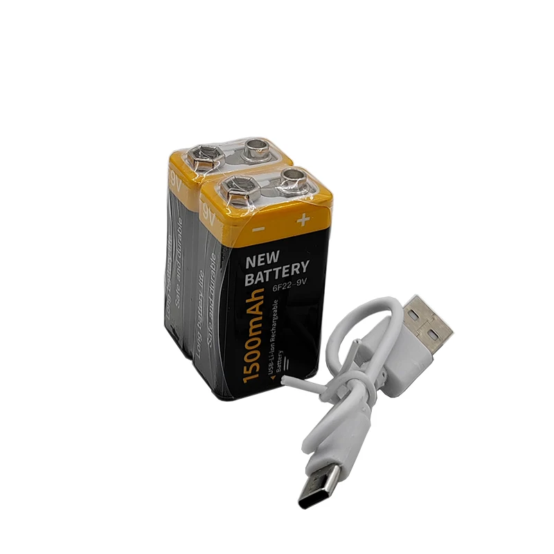 Akumulator 6F22 9V z kablem USB do pilota zdalnego sterowania RC CR9V ER9V 6LR61