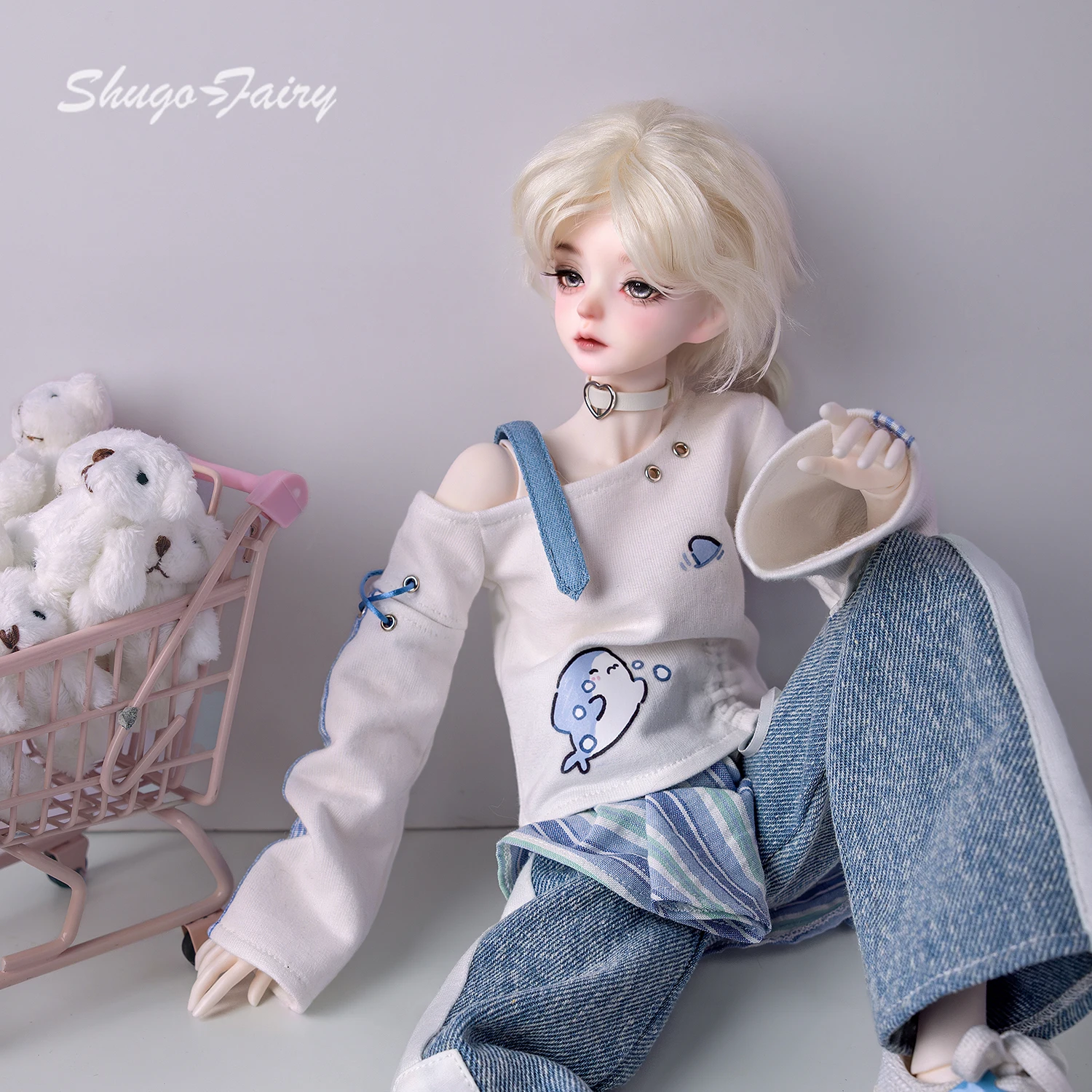 Bjd pop 1/4 Lorc Fullset C Y2K stijl speelgoed voor hem en haar kleding jointed poppen handgemaakte figuur Shugafairy