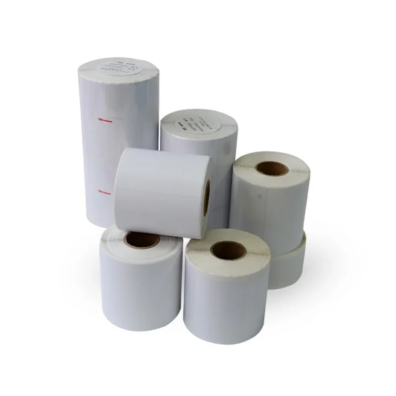 Single Row Thermal Label White Label Paper Barcode Adhesive Labels for Office Equipment Supplies